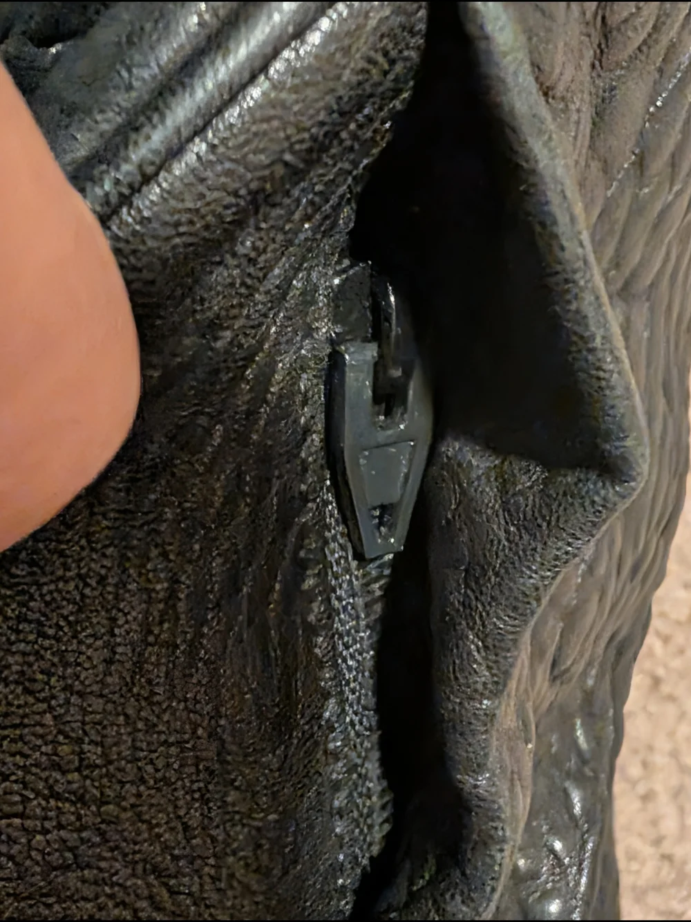 Alexander Wang Black Men's Textured Leather Carry Bag